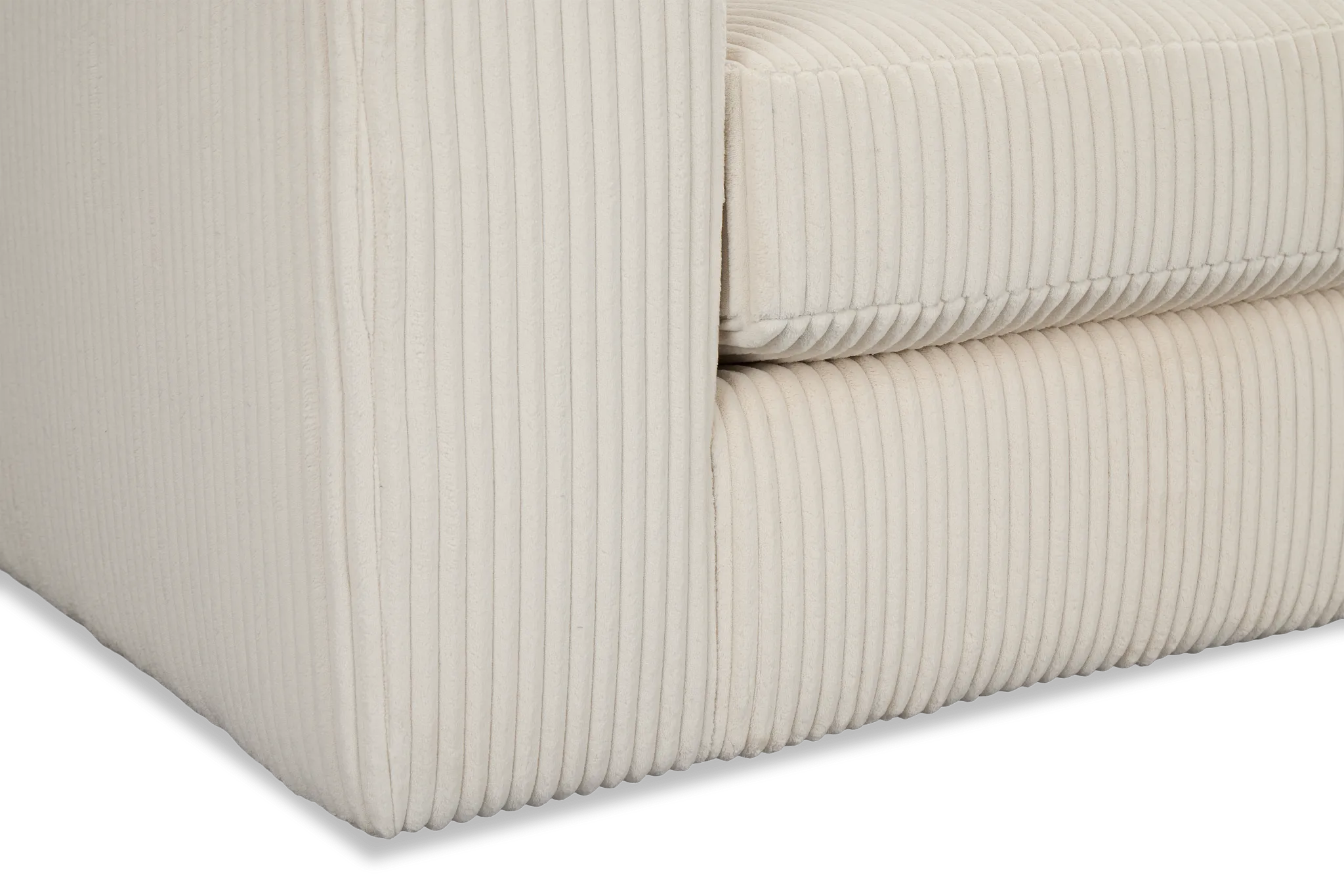 Charlie Ivory Fabric Right Chaise Sectional