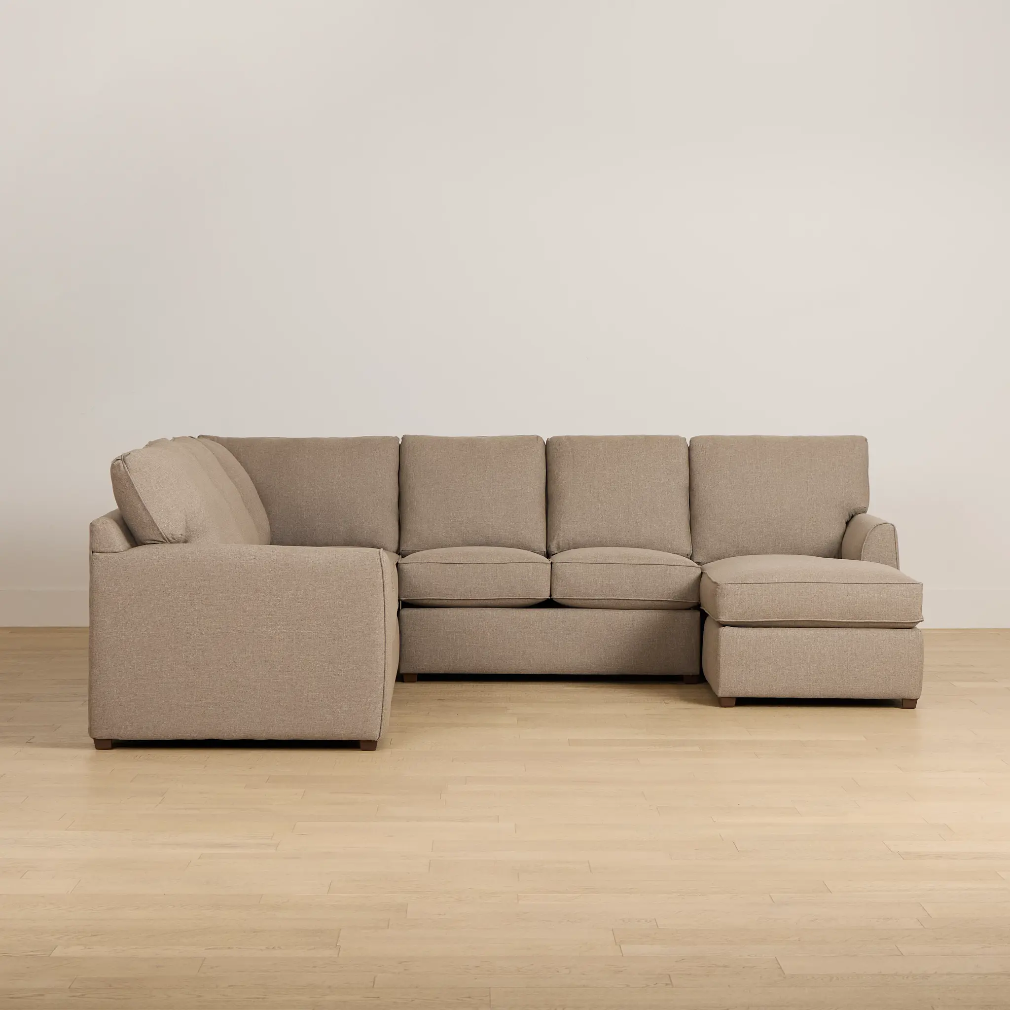 Tate Brown Fabric Medium Right Chaise Sectional Tate Brown Fabric Medium Right Chaise Sectional