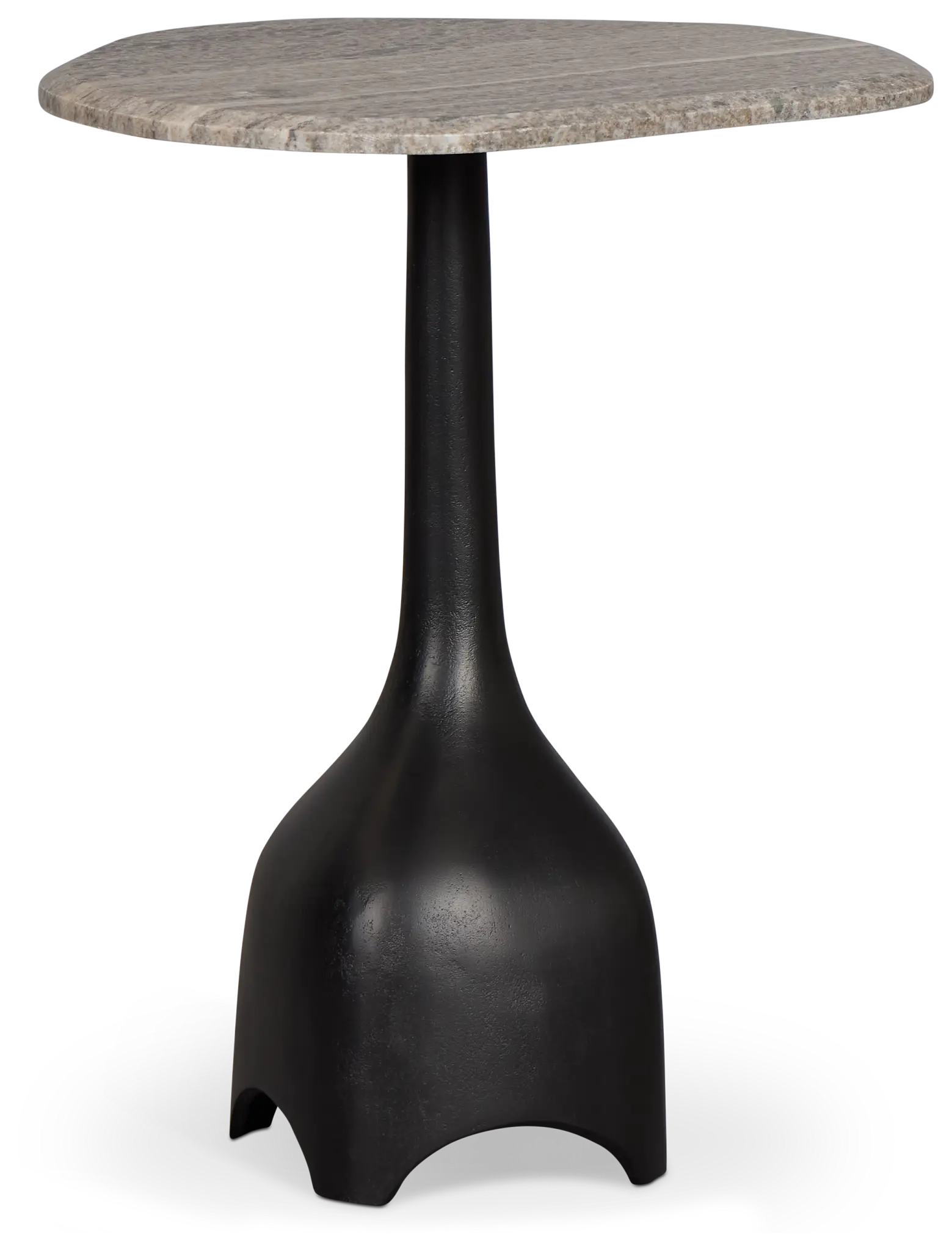 Lital Black Stone Accent Table Lital Black Stone Accent Table