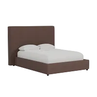 Grayton Elite Dark Brown 54" Upholstered Platform Bed