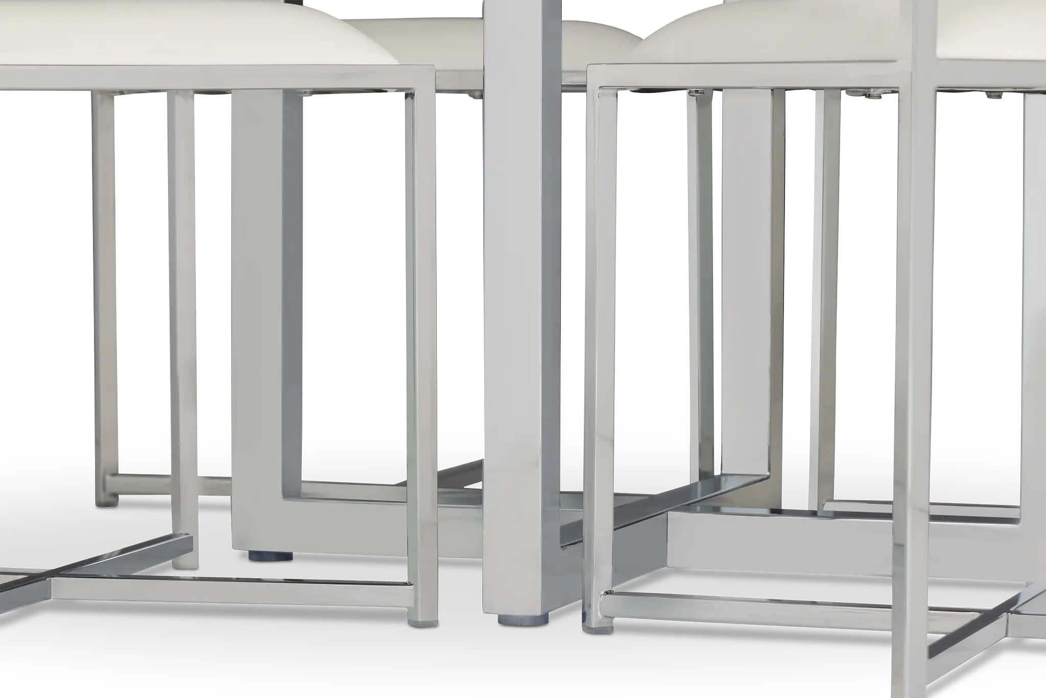 Amalfi White Glass Round Table & 4 Metal Chairs Amalfi White Glass Round Table & 4 Metal Chairs