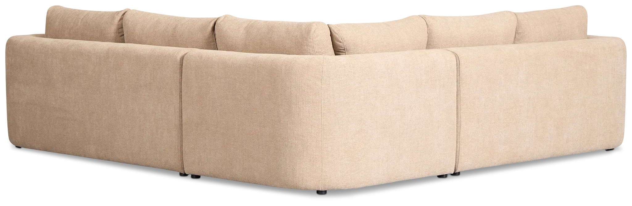 Alma Taupe Fabric Small 2-arm Wedge Sectional