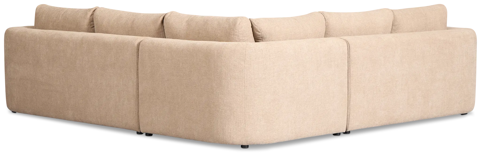 Alma Taupe Fabric Small 2-arm Wedge Sectional Alma Taupe Fabric Small 2-arm Wedge Sectional
