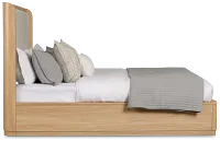 Emory Light Tone Upholstered Platform Bed