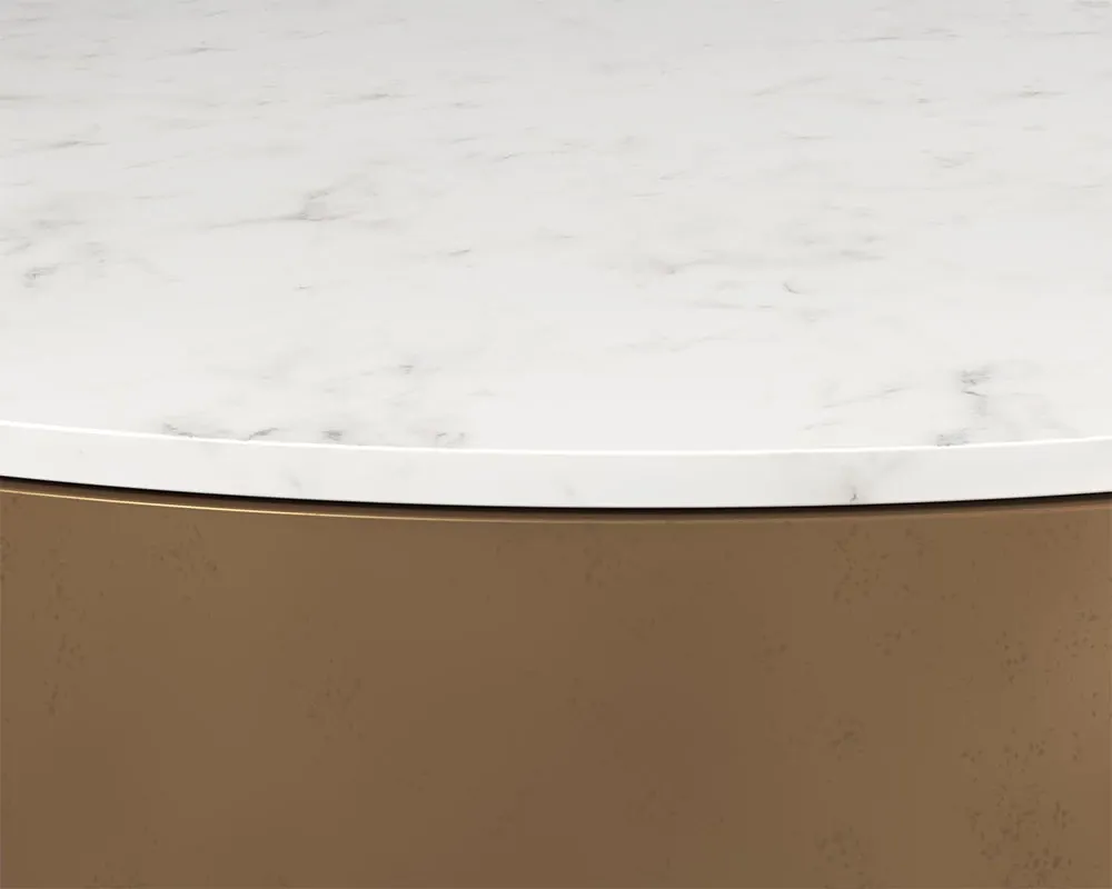Ginnie White Round Coffee Table