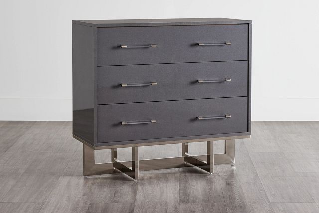 Cortina Gray Small Drawer Chest, Bedroom - Chests