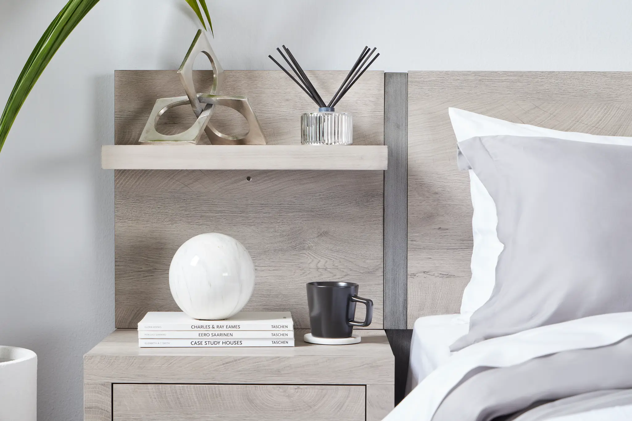 Evanston Gray Spread Bed W/ Two Nightstands Evanston Gray Spread Bed W/ Two Nightstands