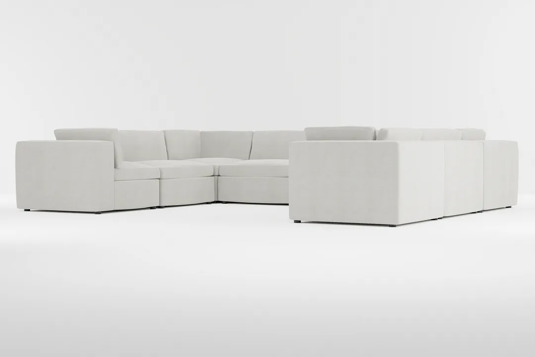 Destin Maguire Ivory Fabric 8-piece Modular Sectional
