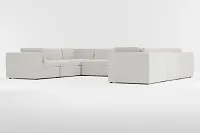Destin Maguire Ivory Fabric 8-piece Modular Sectional
