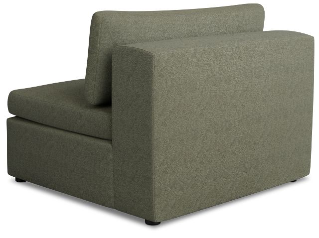 Destin Sutton Green Fabric Armless Chair