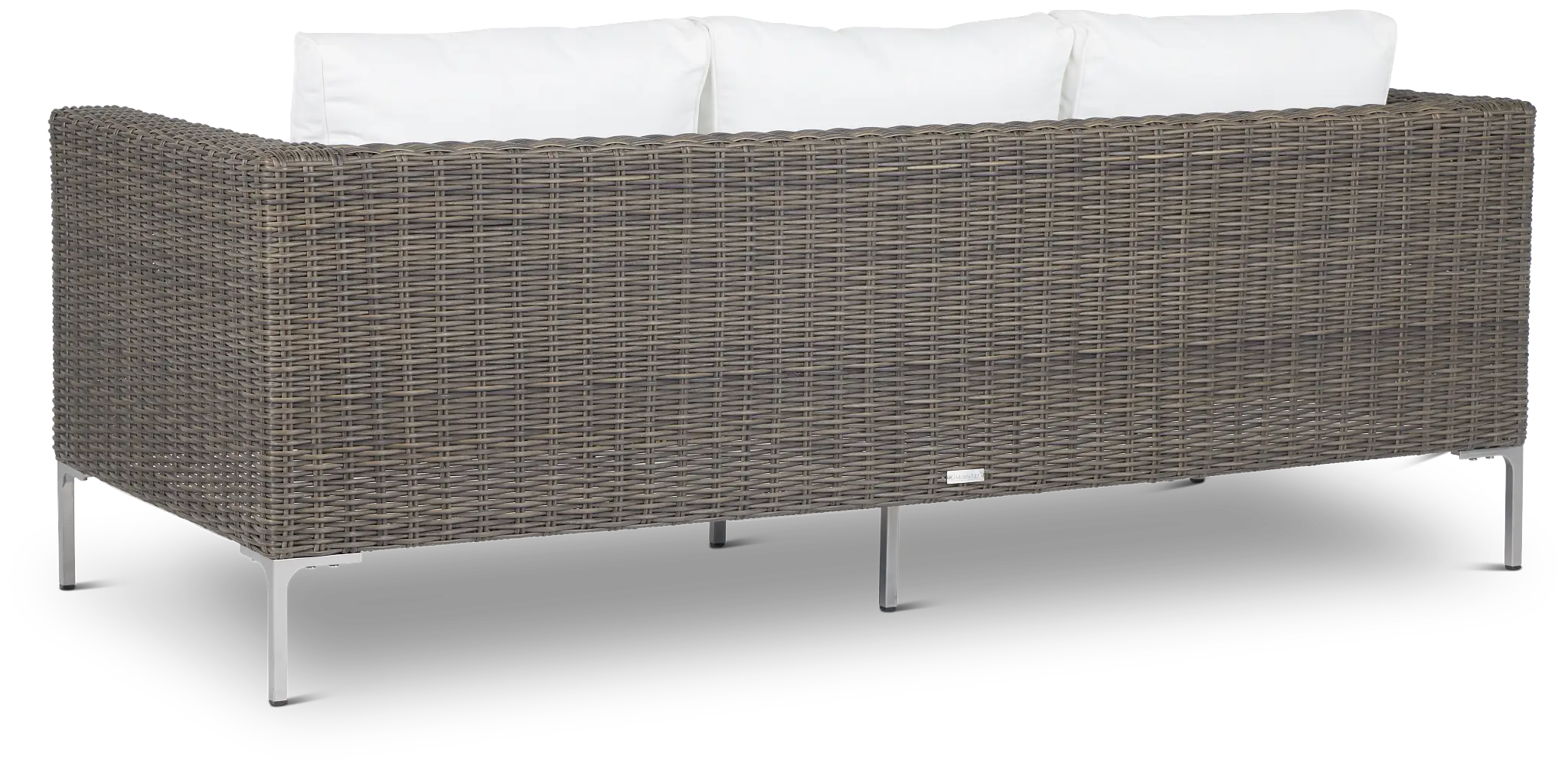 Tulum White Woven Sofa W/ 3 Cushion Tulum White Woven Sofa W/ 3 Cushion