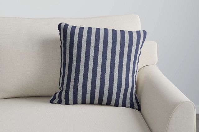 Sea Lane Navy 20" Accent Pillow