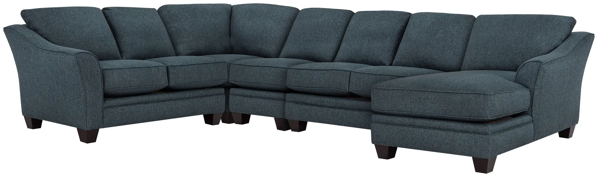 Avery Dark Blue Fabric Large Right Chaise Sectional Avery Dark Blue Fabric Large Right Chaise Sectional