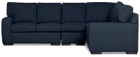 Sinclair Dark Blue Fabric Large Two-arm Sectional