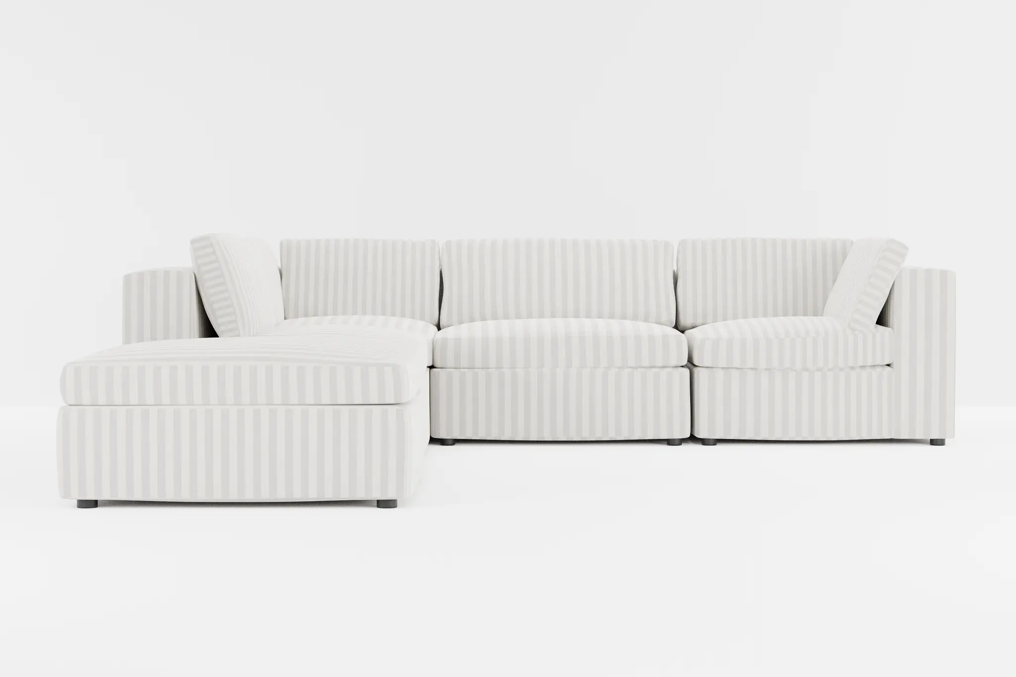 Destin Sea Lane Light Gray Fabric 5pc Bumper Sectional Destin Sea Lane Light Gray Fabric 5pc Bumper Sectional