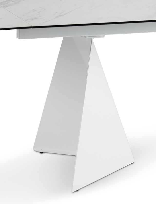 Monaco White Ceramic Rectangular Table