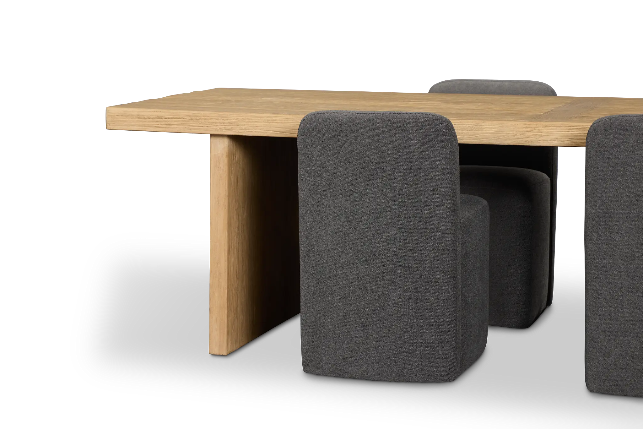 Salida Light Tone Rect Table & 4 Dark Gray Upholstered Chairs Salida Light Tone Rect Table & 4 Dark Gray Upholstered Chairs