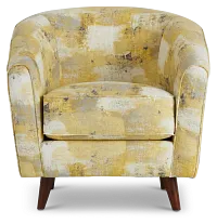 Antalya Yellow Fabric Accent Chair