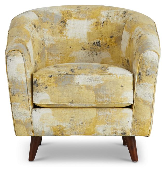 Antalya Yellow Fabric Accent Chair