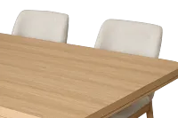 Emory Light Tone Rectangular Table & 4 Upholstered Chairs