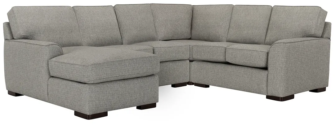 Austin Gray Fabric Medium Left Chaise Sectional
