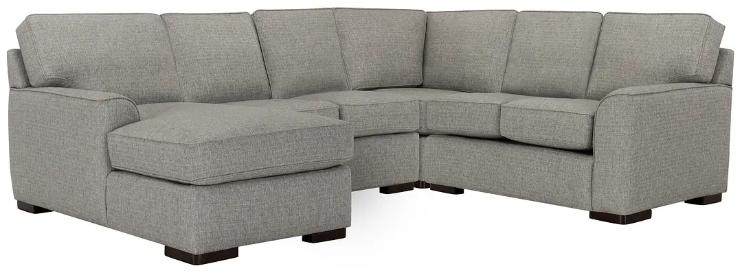 Austin Gray Fabric Medium Left Chaise Sectional Austin Gray Fabric Medium Left Chaise Sectional