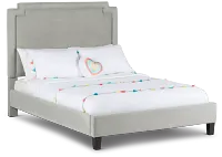 Whitney Taupe Uph Platform Bed