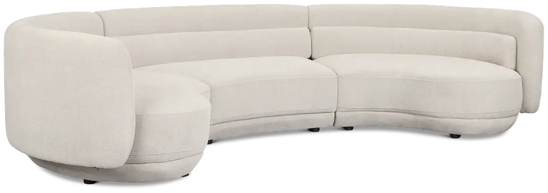 Presley Light Gray Fabric 3-piece Modular Sectional Presley Light Gray Fabric 3-piece Modular Sectional