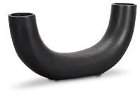 Cresent Black Vase