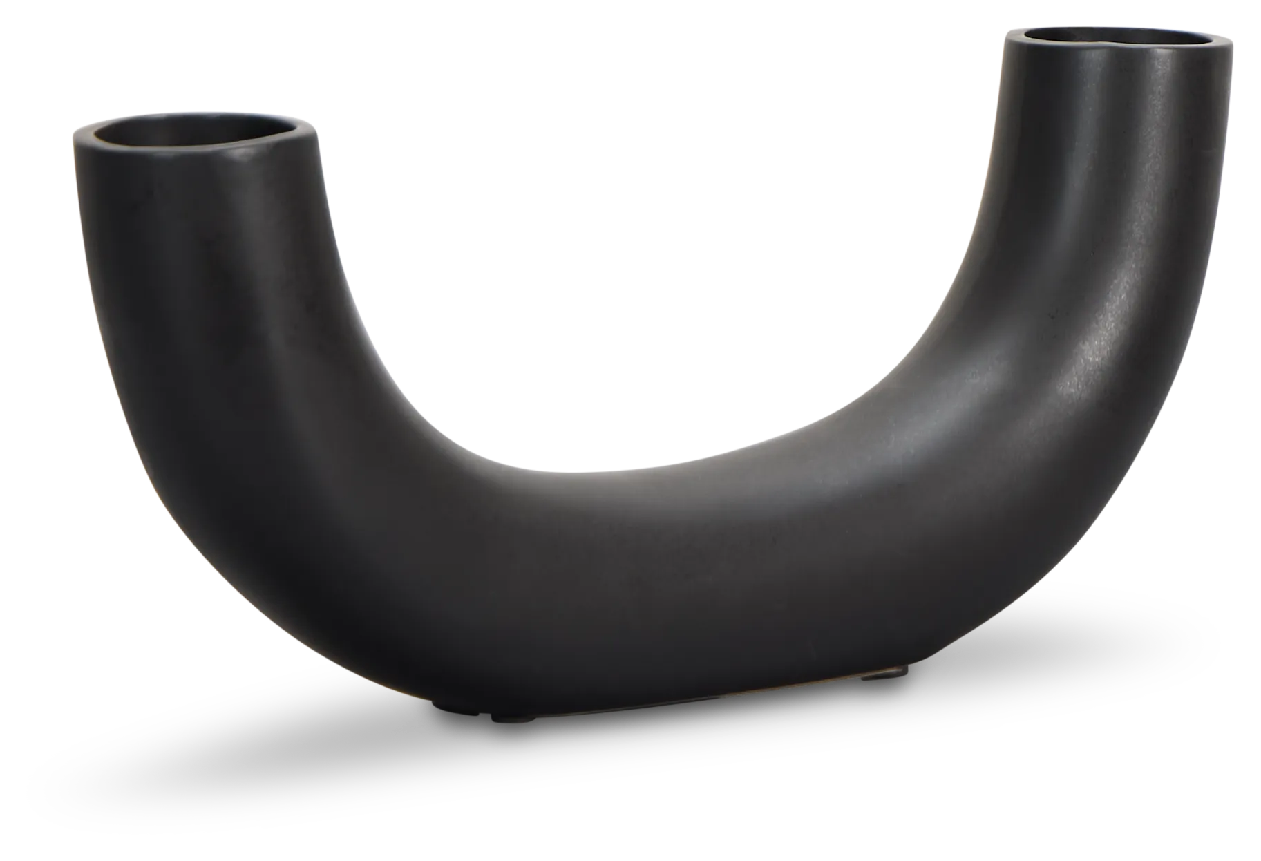 Cresent Black Vase