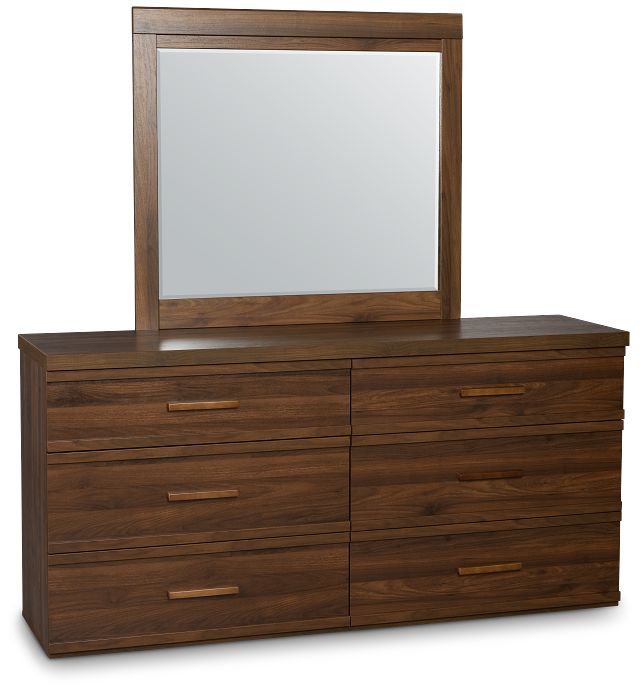 Atlantic Mid Tone Dresser & Mirror