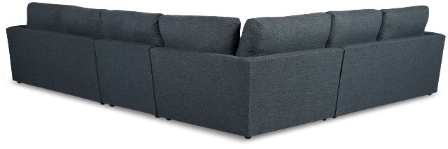 Noah Dark Blue Fabric Medium Two-arm Sectional