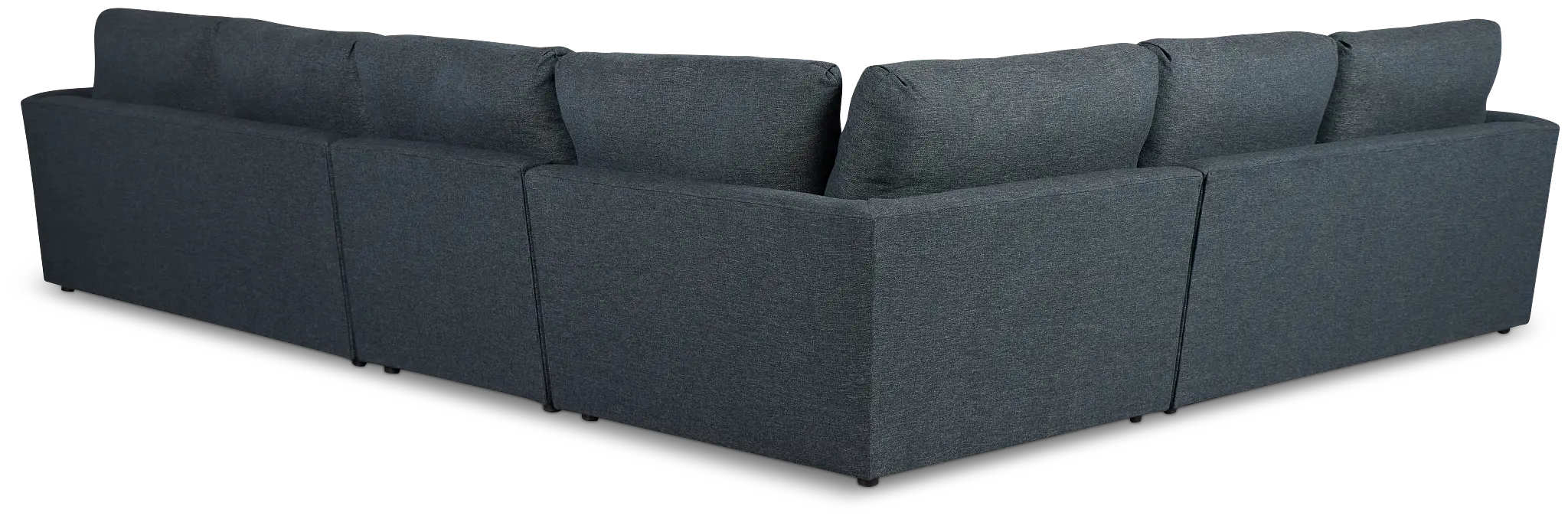 Noah Dark Blue Fabric Medium Two-arm Sectional Noah Dark Blue Fabric Medium Two-arm Sectional