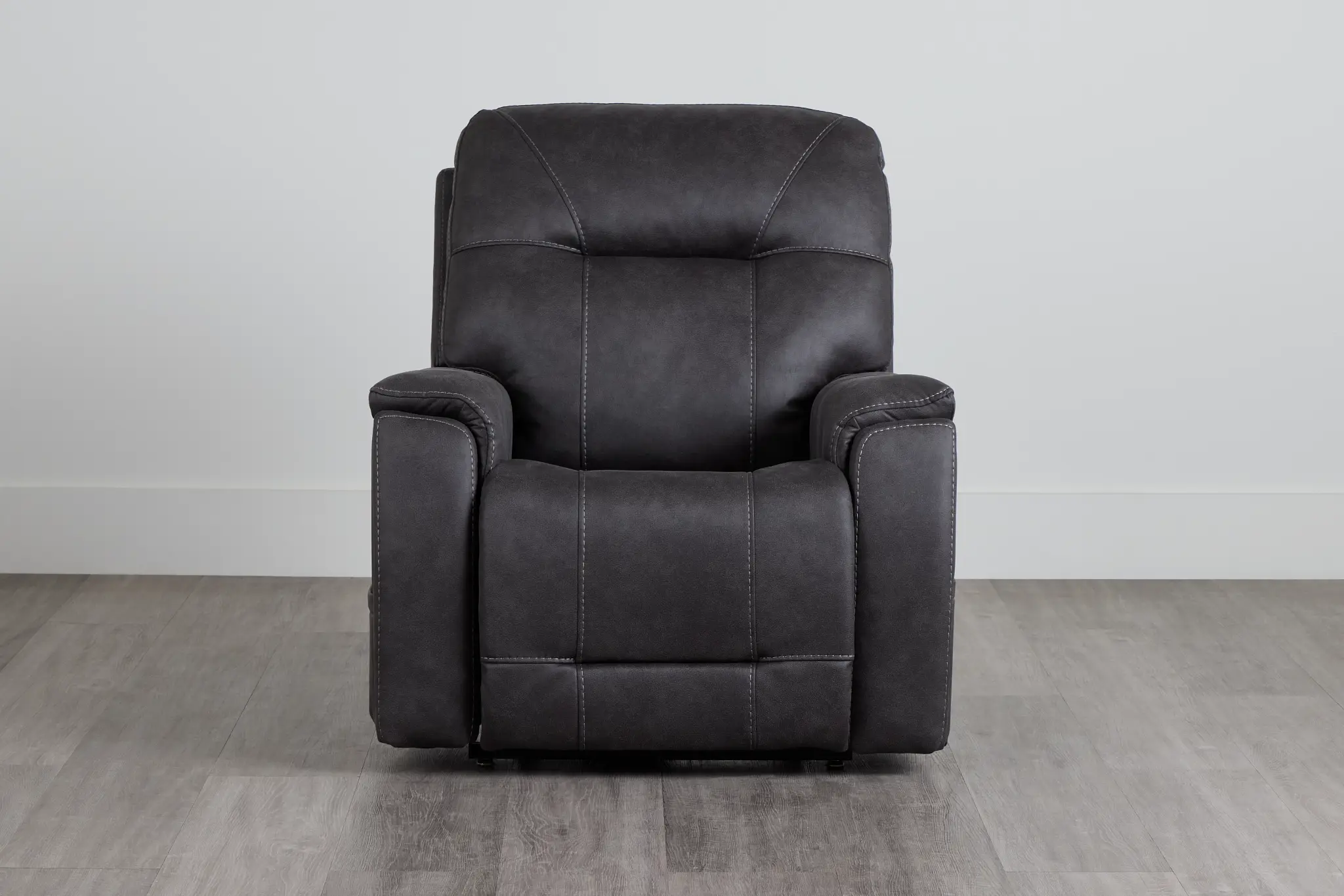 Akron Dark Gray Micro Power Lift Recliner With Power Lumbar Akron Dark Gray Micro Power Lift Recliner With Power Lumbar