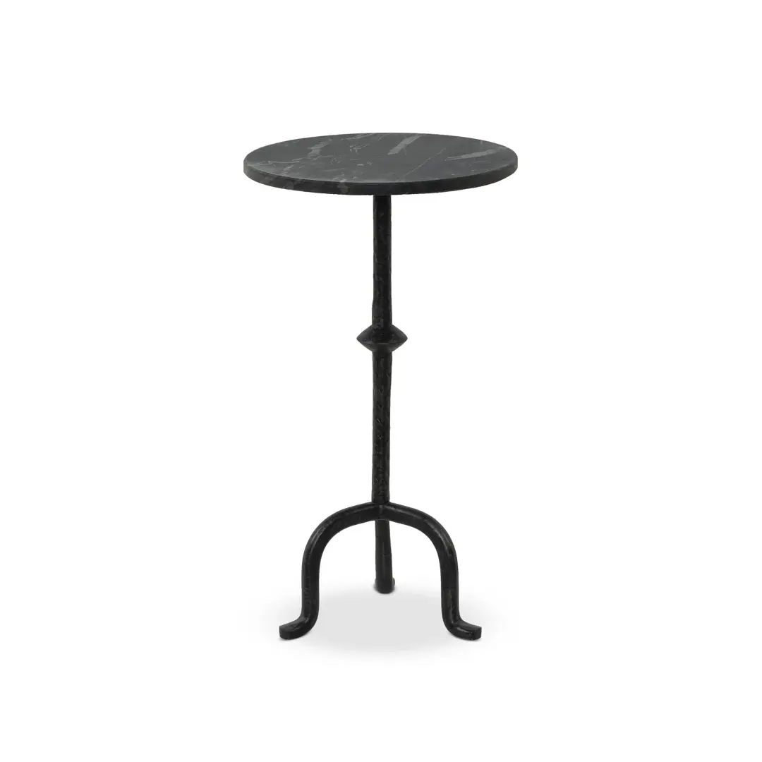 Four Hands Jocelyn Black Marble Round End Table Four Hands Jocelyn Black Marble Round End Table