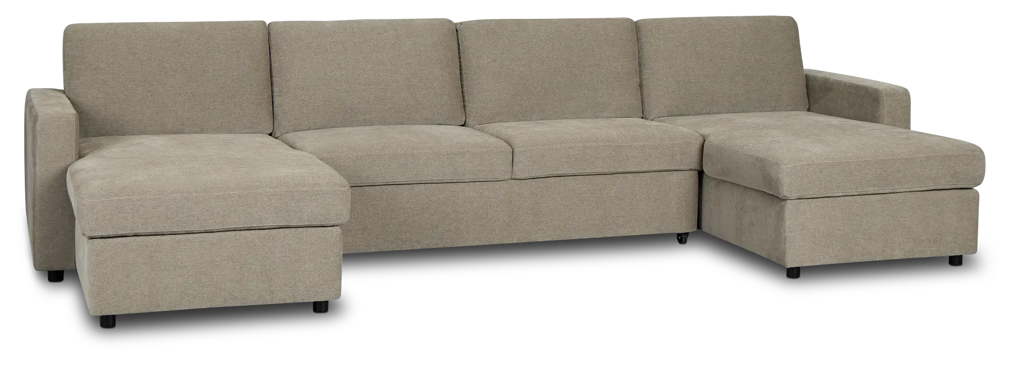 Addie Gray Fabric Double Chaise Sleeper Storage Sectional Addie Gray Fabric Double Chaise Sleeper Storage Sectional