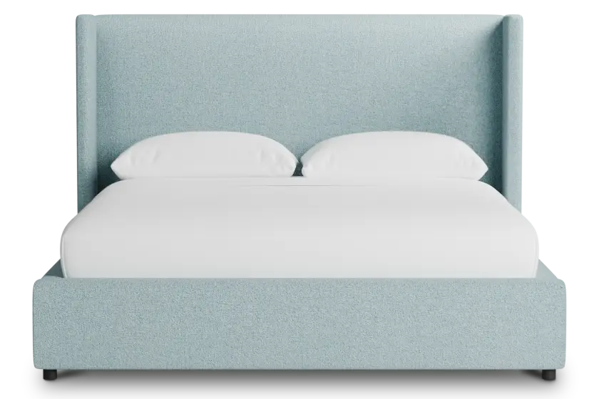 Captiva Elite Light Blue 48" Upholstered Shelter Bed Captiva Elite Light Blue 48" Upholstered Shelter Bed