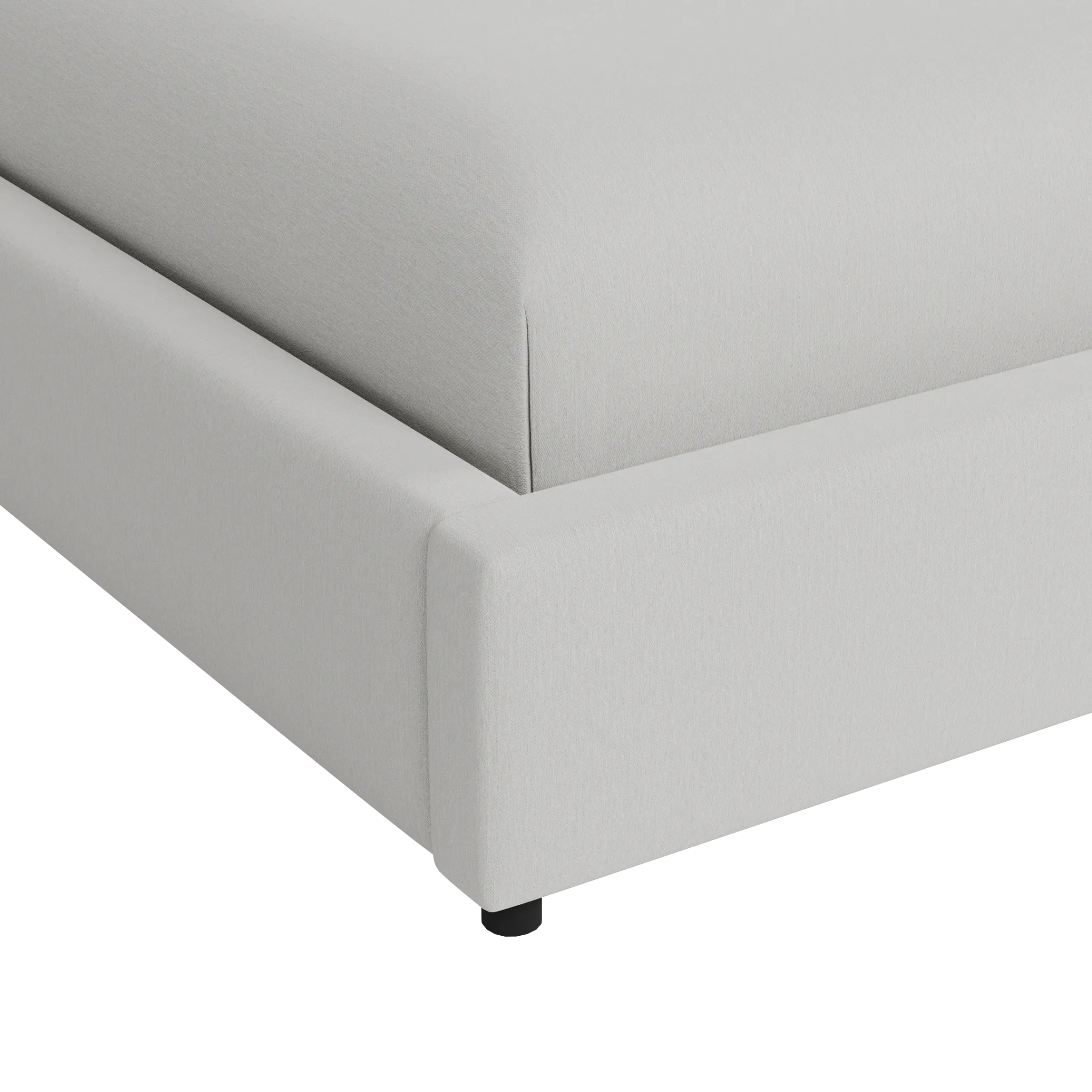 Grayton Delray Pewter 54" Upholstered Platform Bed
