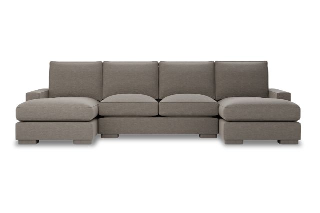 Edgewater Elite Brown Double Chaise Sectional