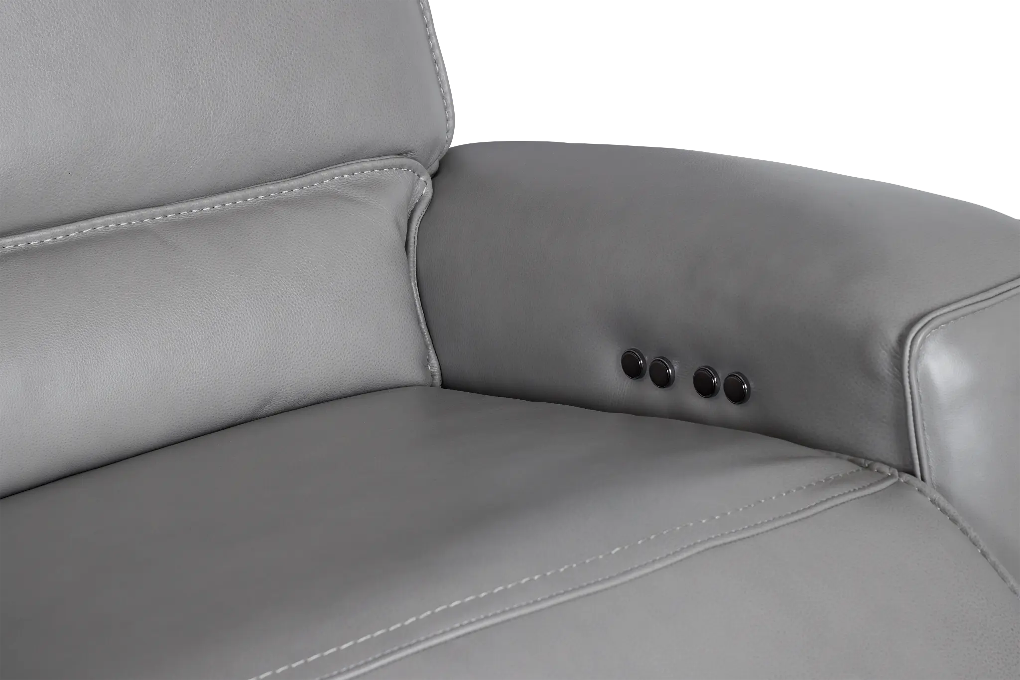 Miles Light Gray Lthr/vinyl Power Reclining Sofa Miles Light Gray Lthr/vinyl Power Reclining Sofa