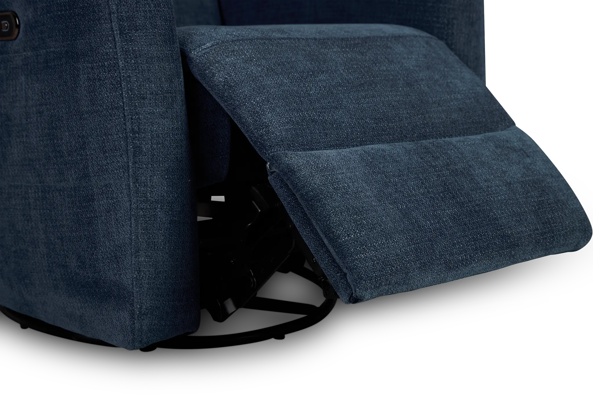 Rae Dark Blue Fabric Power Swivel Glider Recliner Rae Dark Blue Fabric Power Swivel Glider Recliner