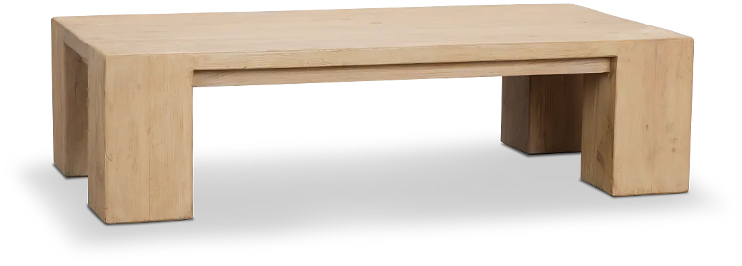 Callan Light Tone Rectangular Coffee Table