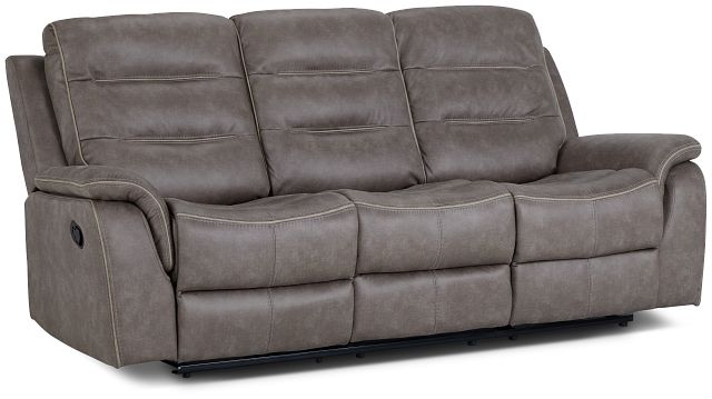 Grayson Gray Micro Reclining Sofa (2)