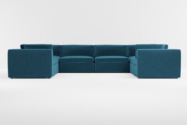 Destin Joya Teal Velvet 8-piece Modular Sectional