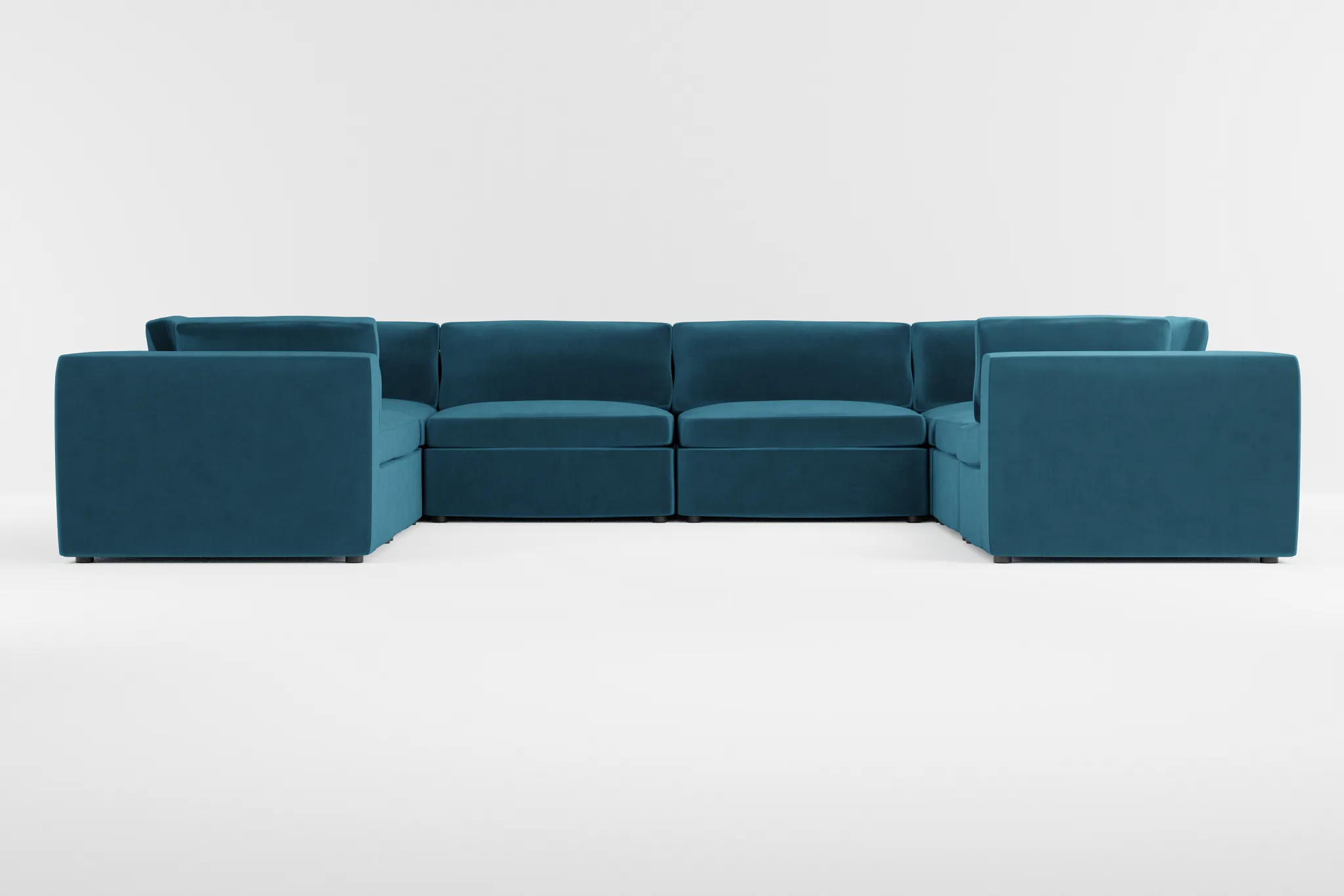 Destin Joya Teal Velvet 8-piece Modular Sectional