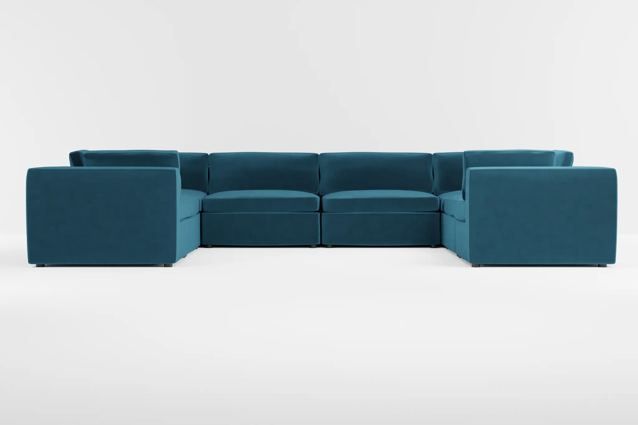 Destin Joya Teal Velvet 8-piece Modular Sectional Destin Joya Teal Velvet 8-piece Modular Sectional