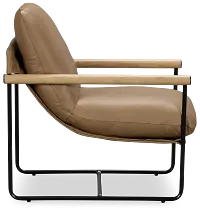 Margo Brown Leather Accent Chair