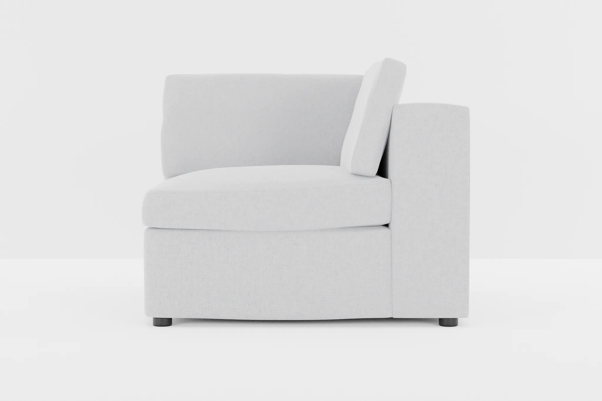 Destin Delray Light Gray Fabric Corner Chair