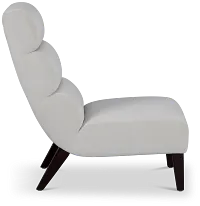 Emily White Velvet Accent Chair