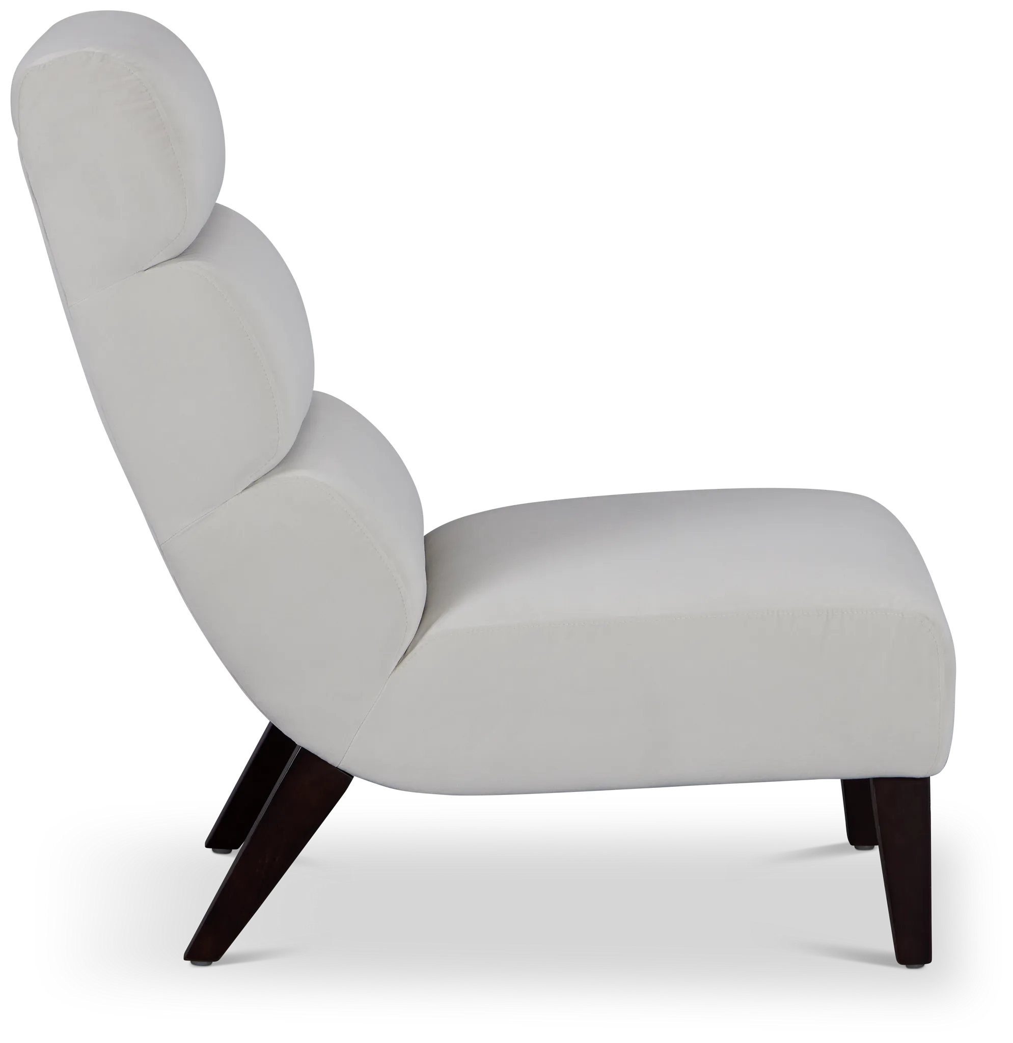 Emily White Velvet Accent Chair